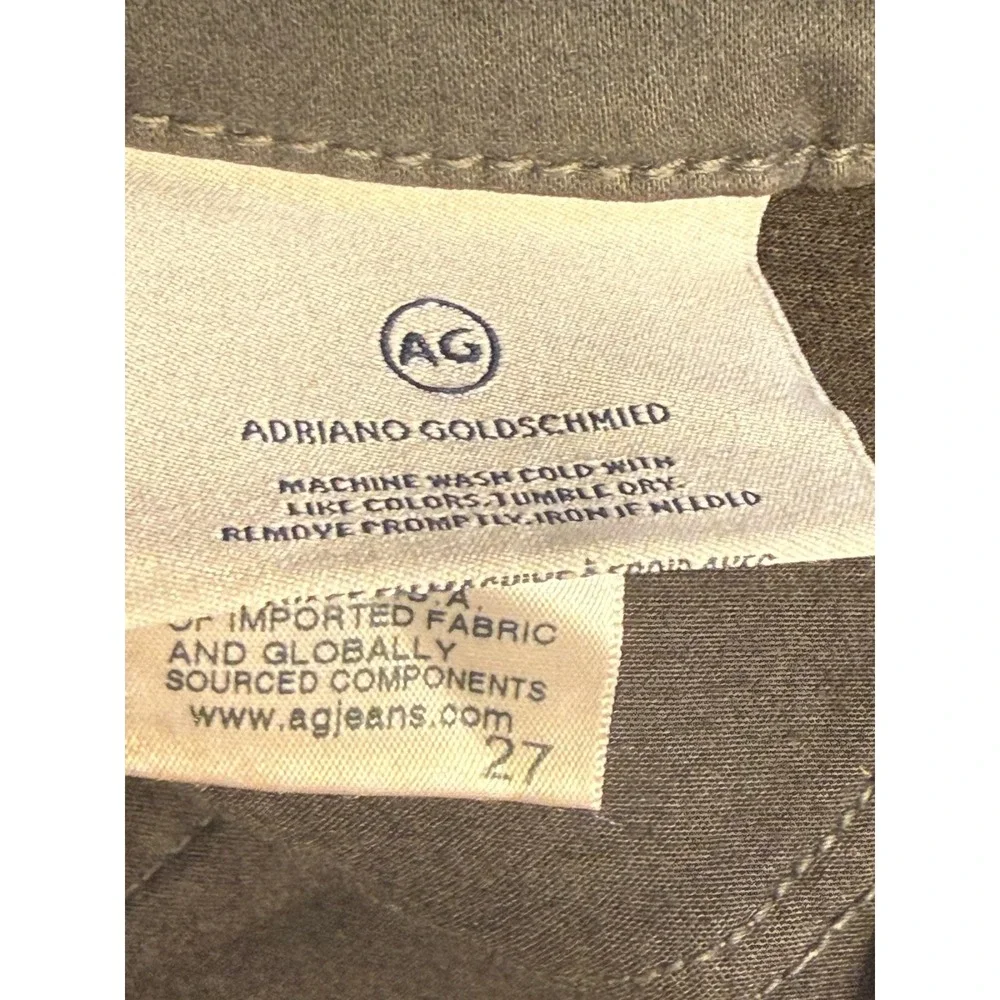 AG Adriano Goldschmied The Legging Ankle Super Skinny Green Jeans 4 27‎ NEW